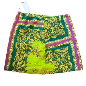NWOT - Mango - Versace Inspired Green Skirt